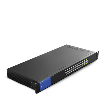 Linksys Business Switch - 24 Port (LGS124) 24-Port Business Gigabit Switch, Easy plug & play, Wired connection speed up to 1000 Mbps