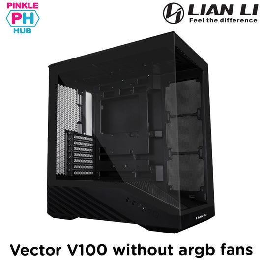 LIAN LI Vector V100 without argb fans black Case - (ITX, M-ATX, ATX, and E-ATX)