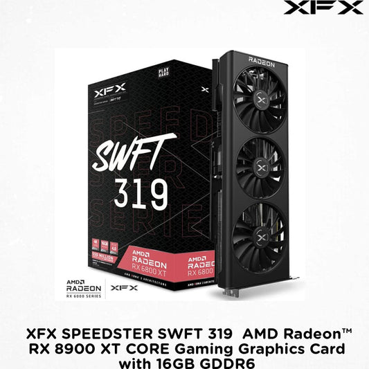 XFX Speedster SWFT 319 AMD Radeon™ RX 6800 XT CORE Gaming Graphics Card with 16GB GDDR6, AMD RDNA™ 2