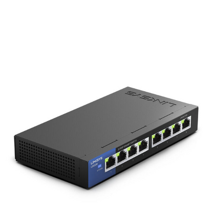 Linksys Business Switch - 8 Port (LGS108) 8-Port Business Desktop Gigabit Ethernet Unmanaged Switch, Computer Network, Wired Connection Speed up to 1000 Mbps