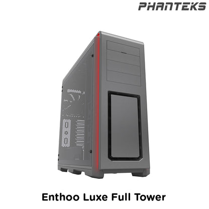 Phanteks I Enthoo Luxe Full Tower, Tempered Glass Window, Anthracite Gray w/ Multi Colors LED