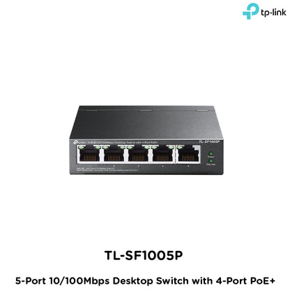 Tp-Link TL-SF1005P I 5-Port 10/100Mbps Desktop Switch with 4-Port PoE+