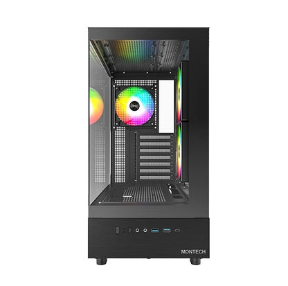 Montech XR BLACK Discover Panoramic Excellence with XR Desktop Case