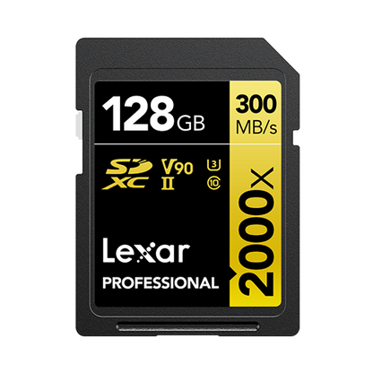 Lexar Professional 2000x SDHC™/SDXC™ UHS-II Cards GOLD Series