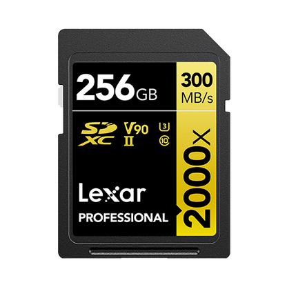 Lexar Professional 2000x SDHC™/SDXC™ UHS-II Cards GOLD Series