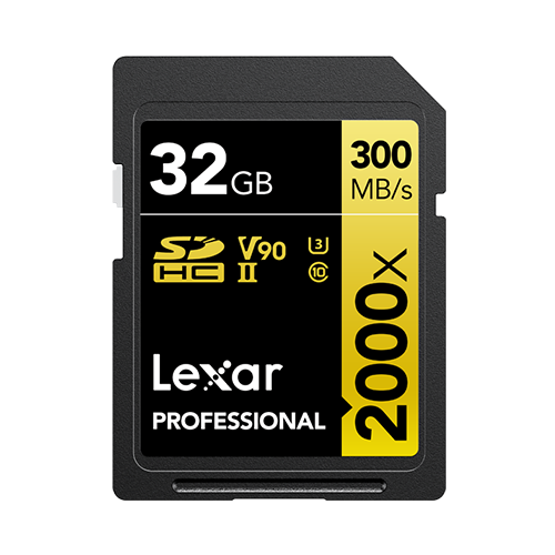 Lexar Professional 2000x SDHC™/SDXC™ UHS-II Cards GOLD Series