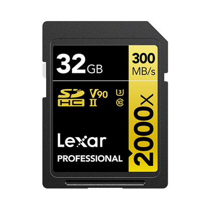 Lexar Professional 2000x SDHC™/SDXC™ UHS-II Cards GOLD Series