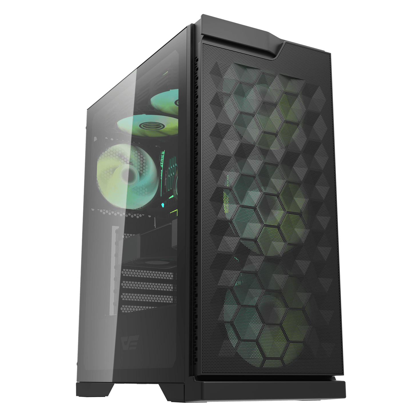 Darkflash DK361 ATX Case w/ 4pcs ARGB Fans Black/White