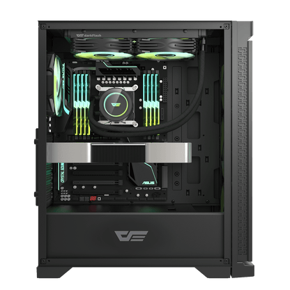 Darkflash DK361 ATX Case w/ 4pcs ARGB Fans Black/White