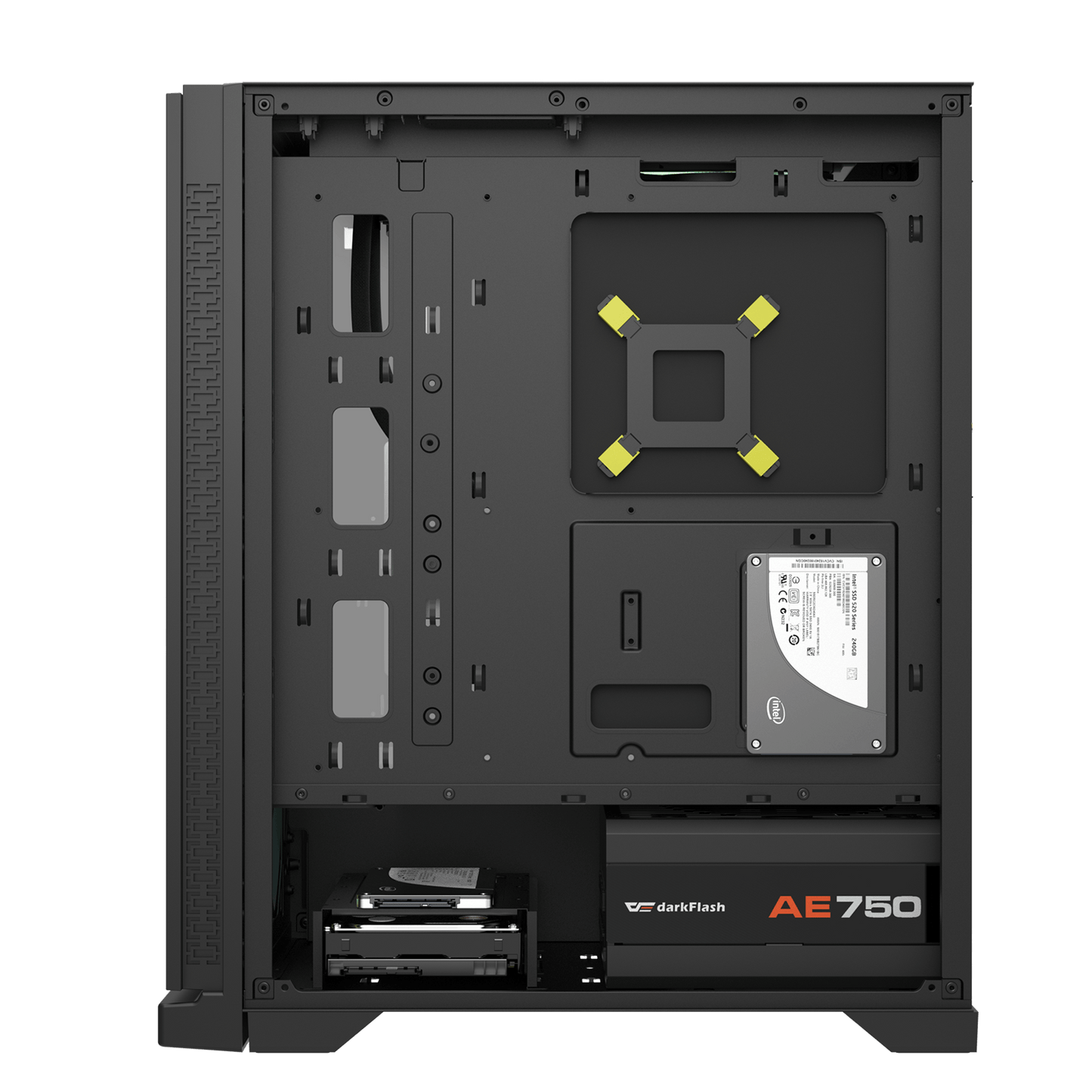 Darkflash DK361 ATX Case w/ 4pcs ARGB Fans Black/White