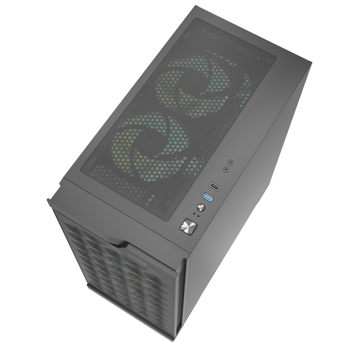Darkflash DK361 ATX Case w/ 4pcs ARGB Fans Black/White