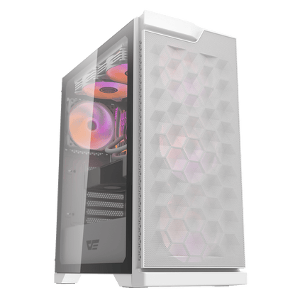 Darkflash DK361 ATX Case w/ 4pcs ARGB Fans Black/White