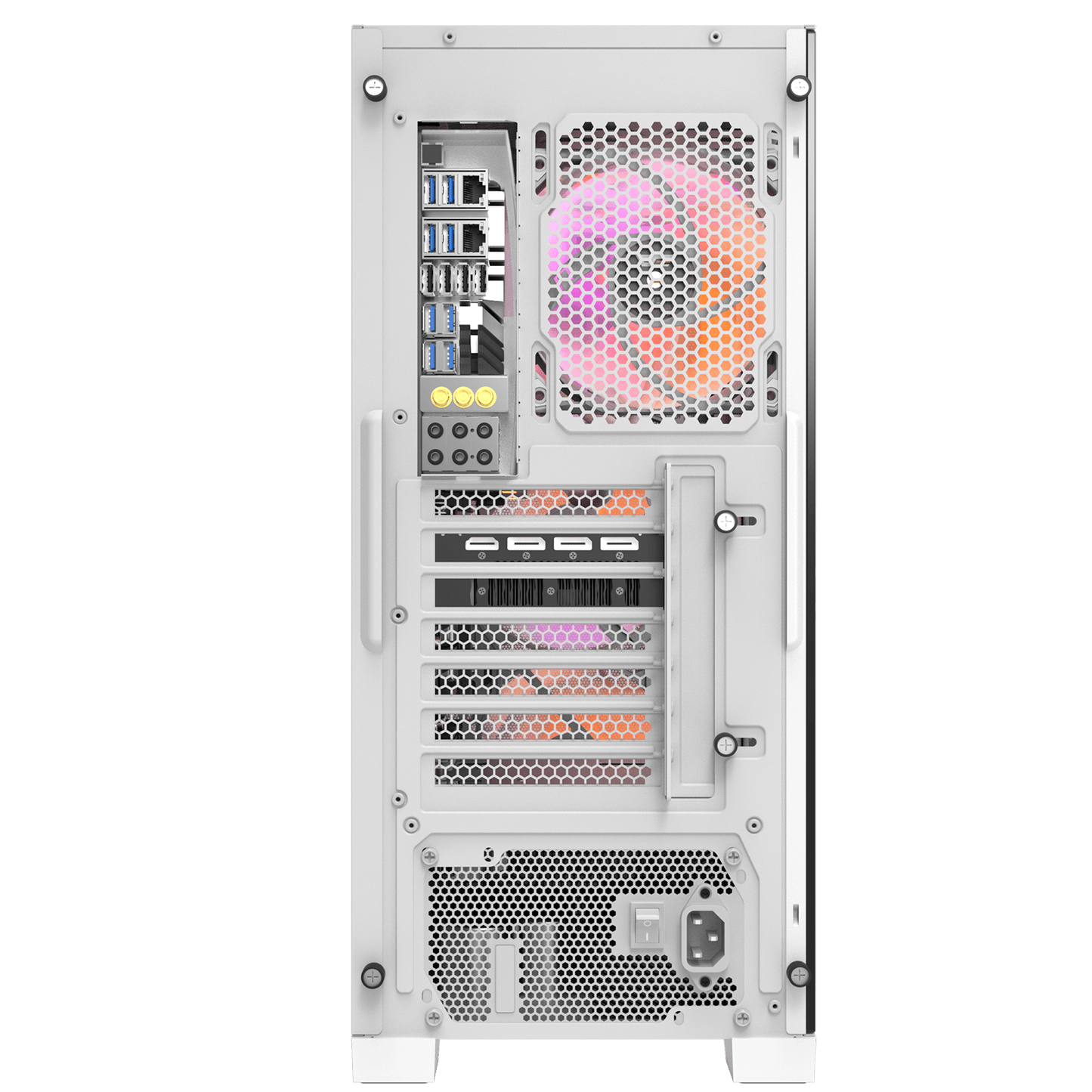 Darkflash DK361 ATX Case w/ 4pcs ARGB Fans Black/White