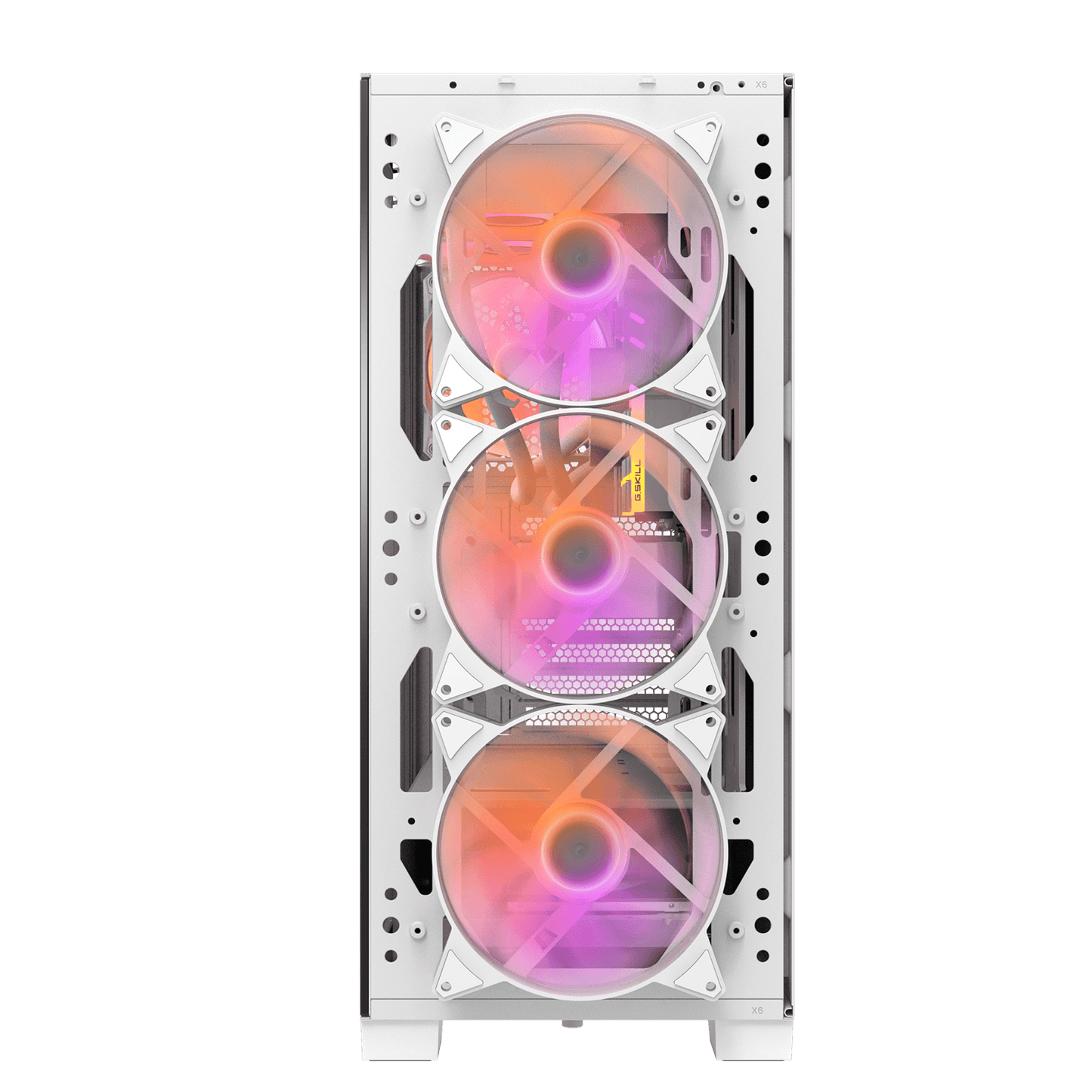 Darkflash DK361 ATX Case w/ 4pcs ARGB Fans Black/White