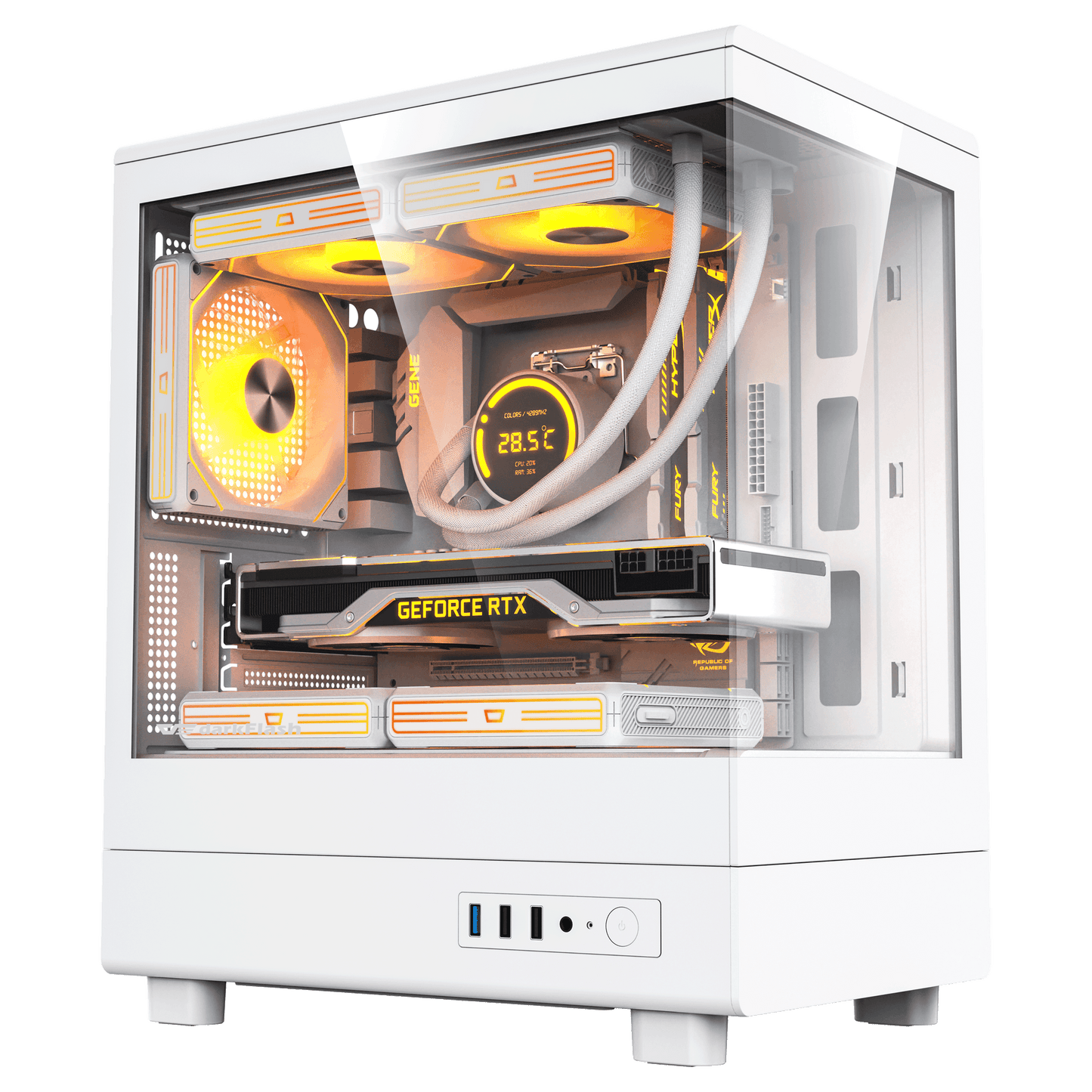 Darkflash DB330M M-ATX PC Case Black/White