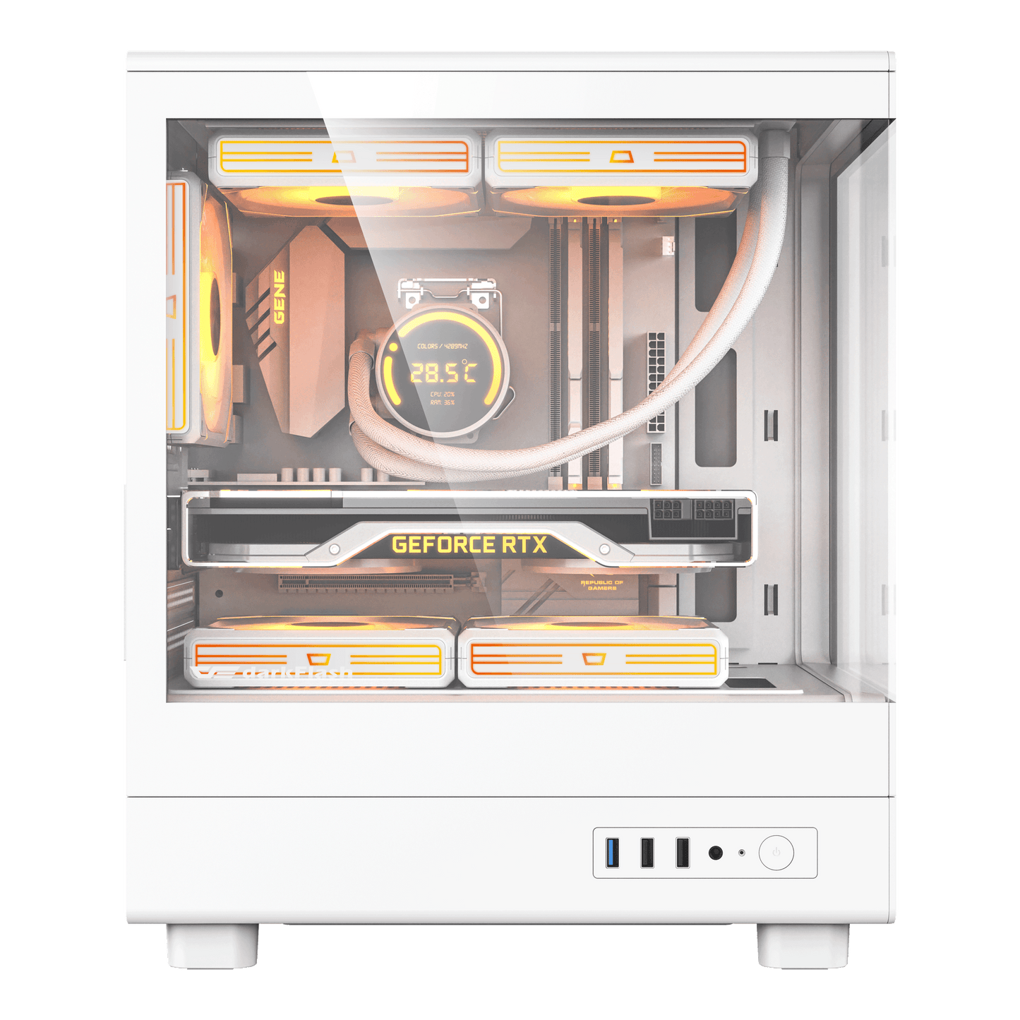 Darkflash DB330M M-ATX PC Case Black/White