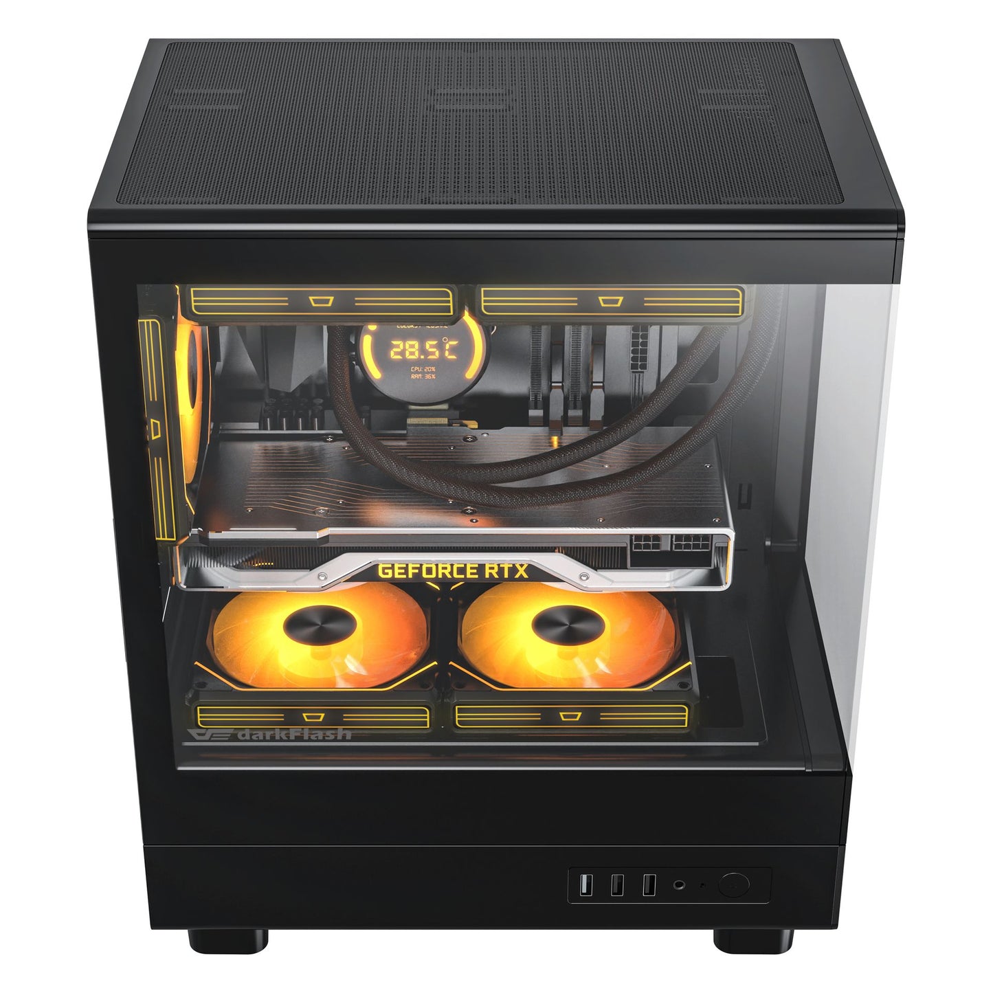 Darkflash DB330M M-ATX PC Case Black/White