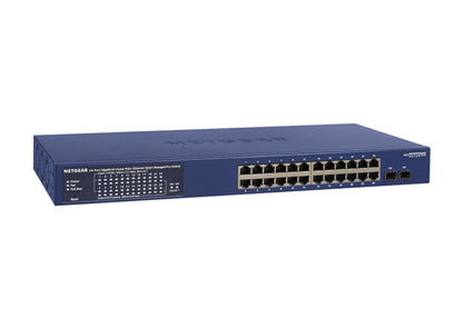 NETGEAR 24-Port Gigabit Ethernet PoE+ Smart Managed Pro Switch with 2 SFP Port - 190W Version 3 (GS724TP-300EUS)