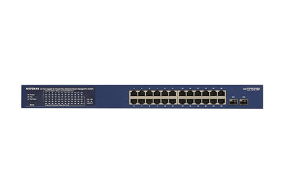 NETGEAR 24-Port Gigabit Ethernet PoE+ Smart Managed Pro Switch with 2 SFP Port - 190W Version 3 (GS724TP-300EUS)