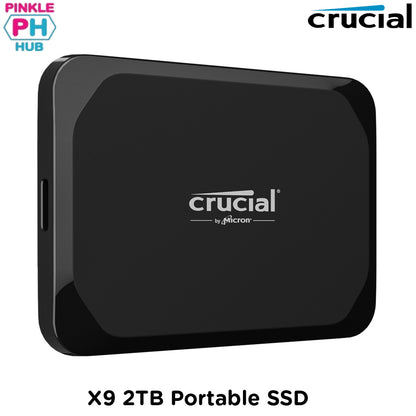 CRUCIAL X9 2TB Portable SSD - USB 3.2 Gen-2 (10Gb/s), 1050MB/s Read