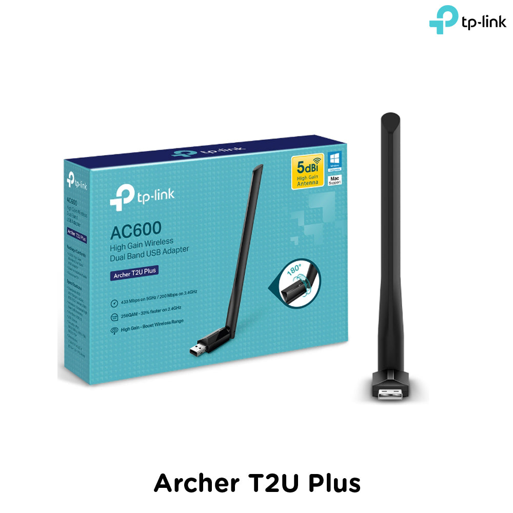 Tp-Link Archer T2U Plus I AC600 High Gain Wireless Dual Band USB Adapter