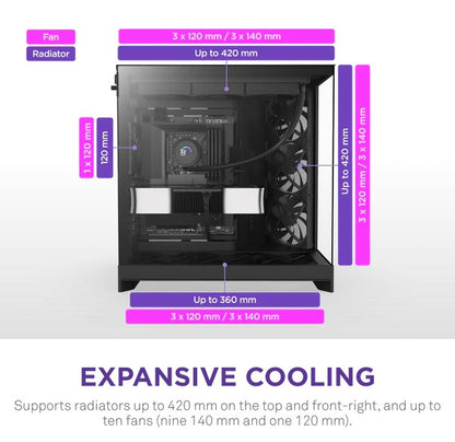 NZXT H9 Flow Black Mid-Tower ATX Airflow Case