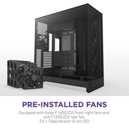NZXT H9 Flow Black Mid-Tower ATX Airflow Case