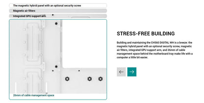 Deepcool CH560 DIGITAL WH Mid-Tower Case