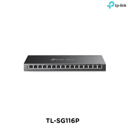 Tp-Link TL-SG116P I 16-Port Gigabit Desktop Switch with 16-Port PoE+