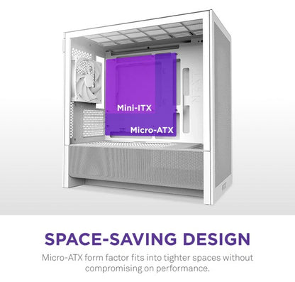 NZXT H3 Flow White Micro-ATX Airflow Case
