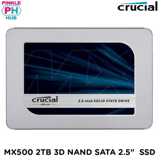 CRUCIAL MX500 2TB 3D NAND SATA 2.5-inch 7mm (with 9.5mm adapter) Internal SSD