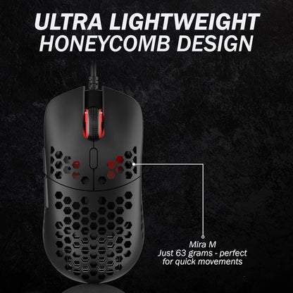 HK GAMING Mira M Ultra Lightweight Honeycomb Shell Wired Mouse