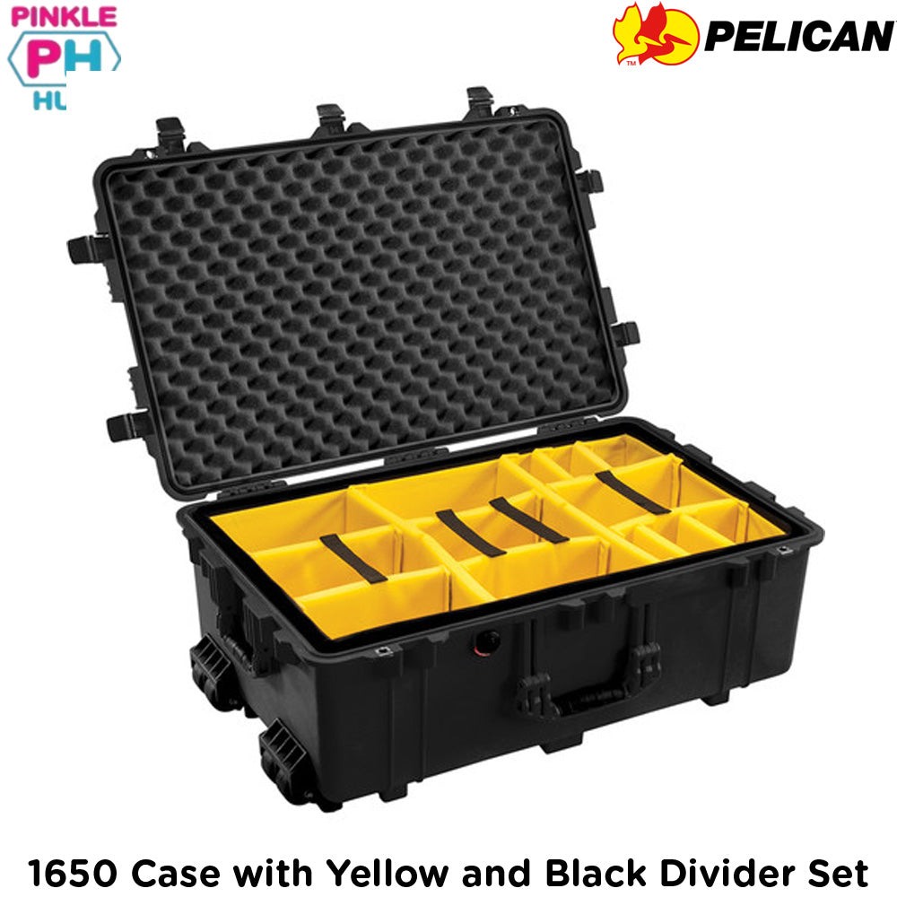 PELICAN 1650 Case with Yellow and Black Divider Set