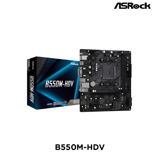 ASRock B550M-HDV (AMD AM4 Socket Ryzen™ 3000, 3000 G-Series, 4000 G-Series, 5000 and 5000 G-Series Desktop Processors*)