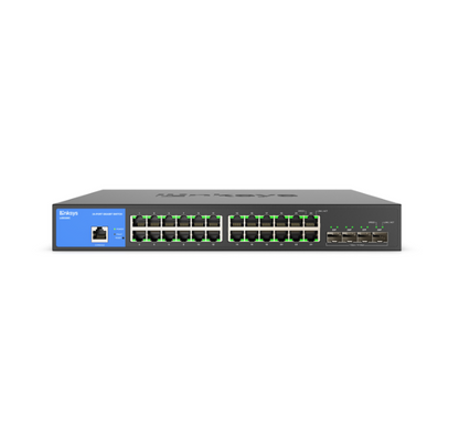 Linksys Business Switch - 24 Port (LGS328C) 24-Port Managed Gigabit Ethernet Switch with 4 10G SFP+ Uplinks TAA Complaint