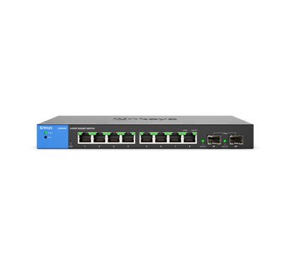 Linksys Business Switch - 8 Port (LGS310MPC) 8-Port Managed Gigabit PoE+ Switch with 2 1G SFP Uplinks 110W TAA Compliant