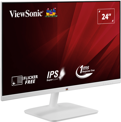 ViewSonic 24inch 1080p IPS Monitor with Frameless Design VA2432-H-W (White)