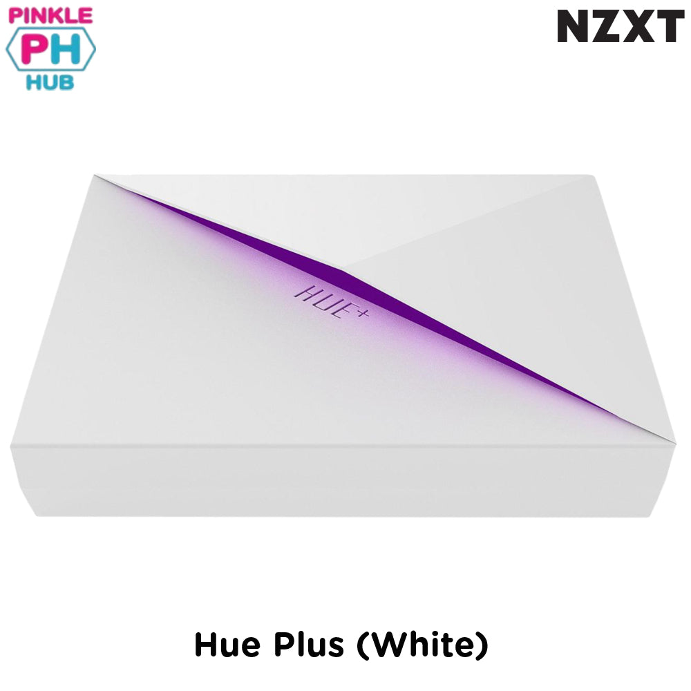 PinkleHub |NZXT AC-HUEPS-W1, HUE+ Smart RGB Color Changing Digitally Controlled LED PC Lighting(White)