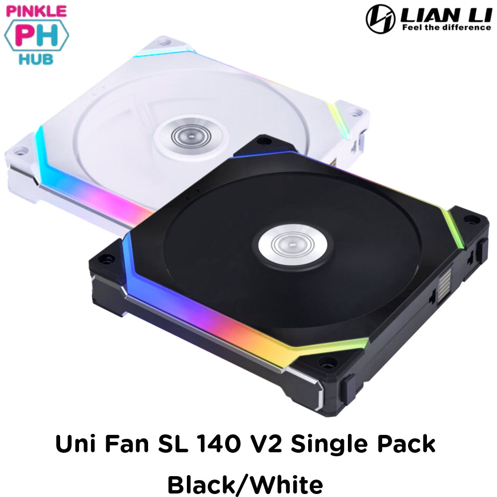 PinkleHub I Lian Li Uni Fan SL 140 V2 Single Pack - Black/White