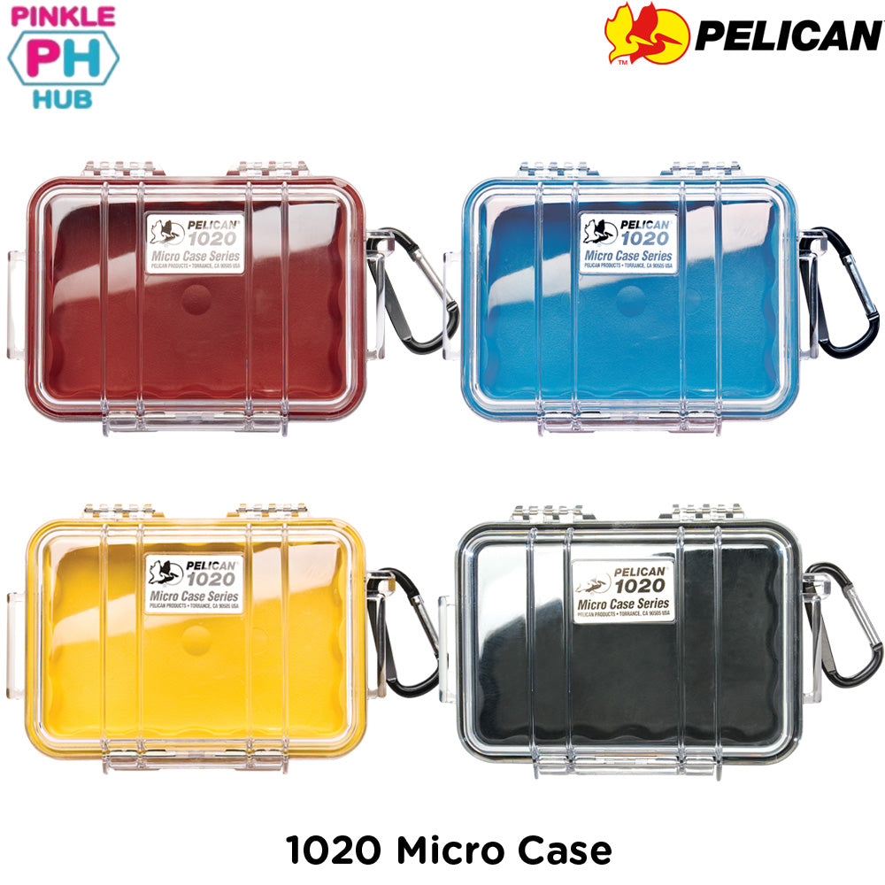 PELICAN 1020 Micro Case | Clear Black, Yellow, Red, Blue