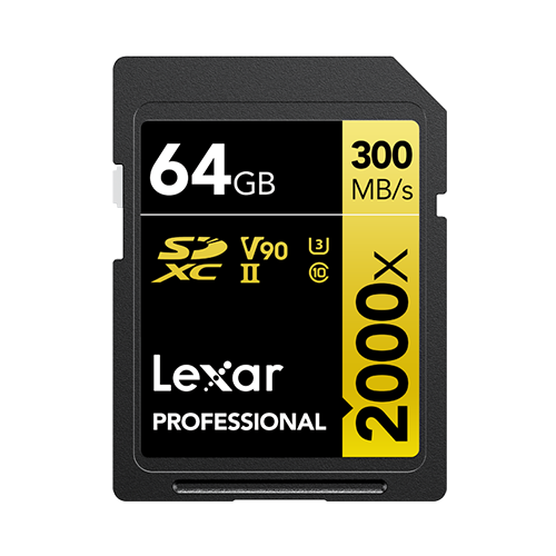 Lexar Professional 2000x SDHC™/SDXC™ UHS-II Cards GOLD Series