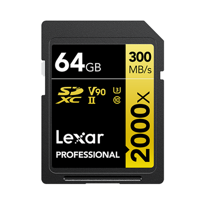 Lexar Professional 2000x SDHC™/SDXC™ UHS-II Cards GOLD Series