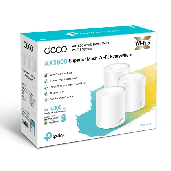 Tp-Link Deco X20 I AX1800 Whole Home Mesh Wi-Fi 6 System