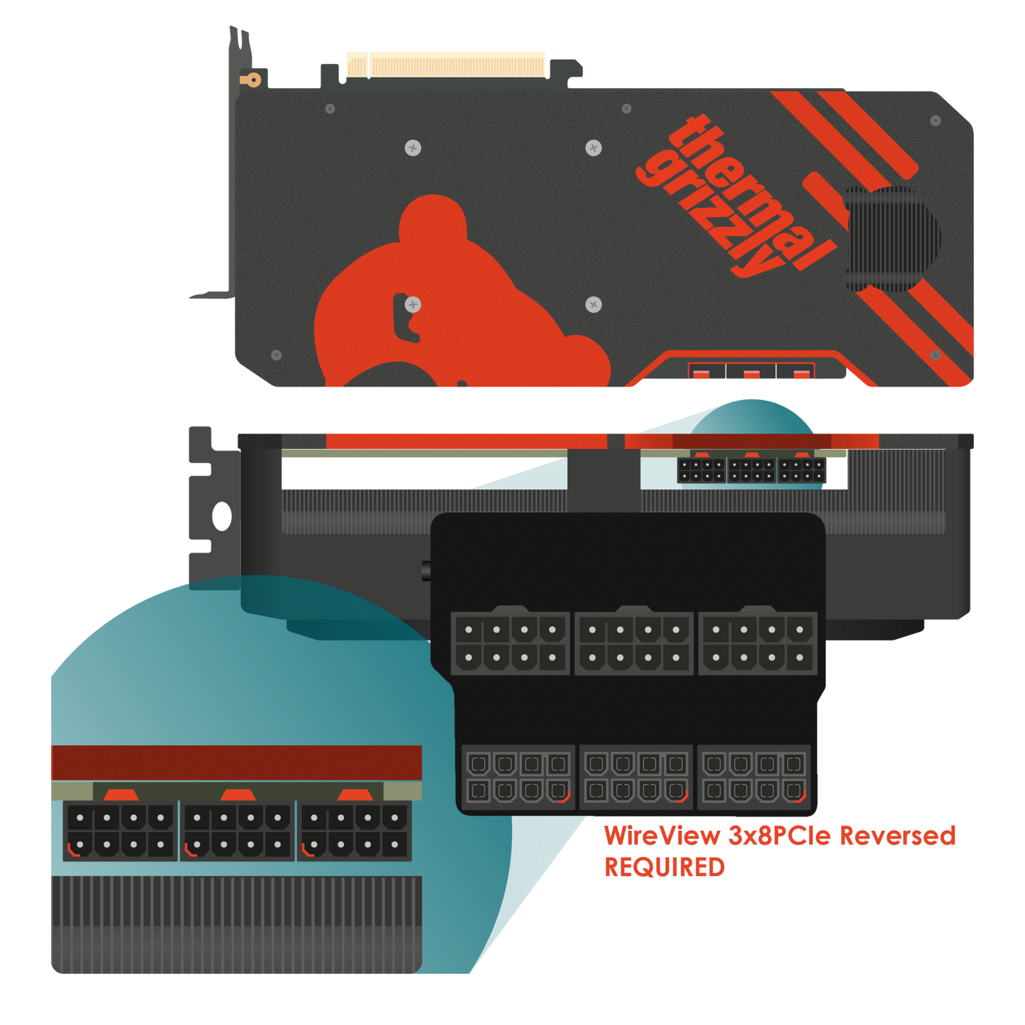 Thermal Grizzly WireView GPU 3x8Pin PCIe (Normal/Reverse)