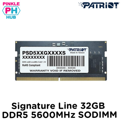 Patriot Signature Line DDR5 16GB 5600MHz SODIMM 8gb/16gb/32gb