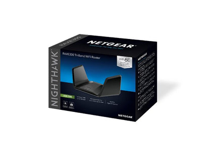 NETGEAR Nighthawk Tri-Band Wifi 6E Router 7.8GBps  AXE7800 WiFi Router (RAXE300-100APS)