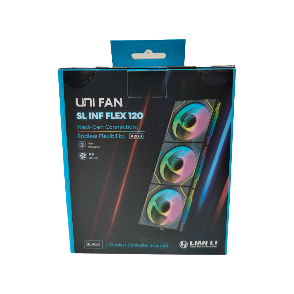 Lian Li Uni Fan SL Infinity Flex 120mm with RGB lighting and wireless controller