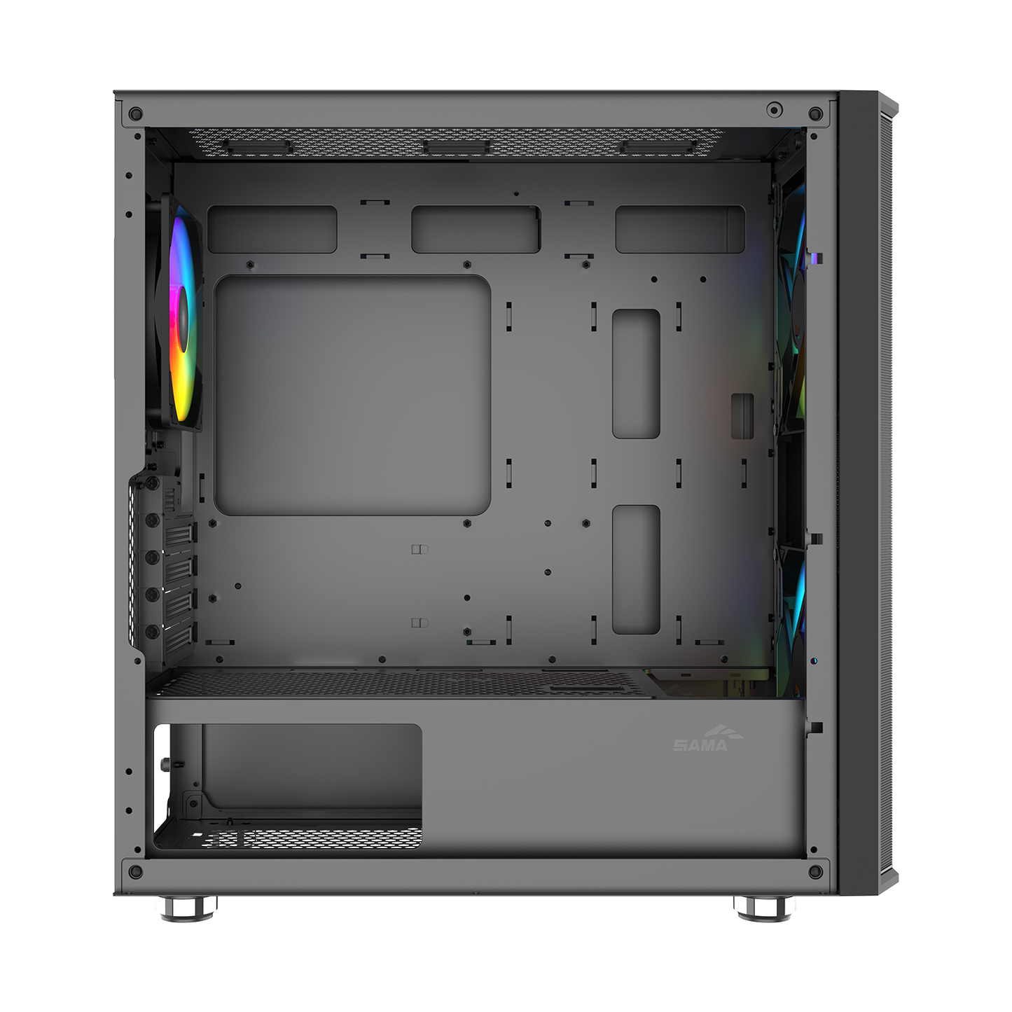 Sama S30 Mid-Tower with High Airflow Front Panel PC Case (Black)