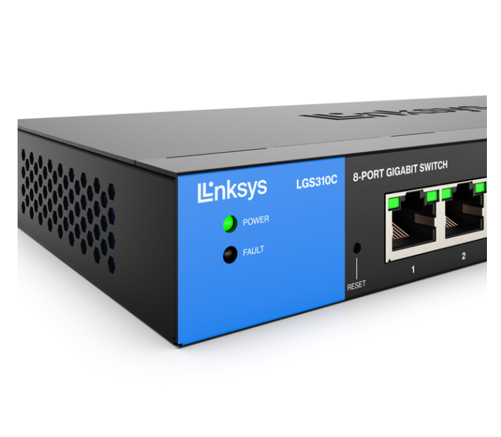 Linksys Business Switch - 8 Port (LGS310C) 8-Port Managed Gigabit Ethernet Switch with 2 1G SFP Uplinks TAA Compliant