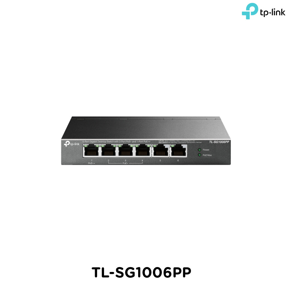 Tp-Link TL-SG1006PP I 6-Port Gigabit Desktop Switch with 3-Port PoE+ and 1-Port PoE++